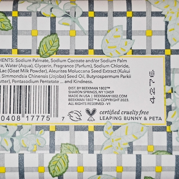 Beekman 1802 Mint & Eucalyptus Goat Milk Soap - Picture 2 of 2